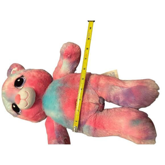 Build-A-Bear Rainbow Tie-Dye Teddy Bear Plush 16” Pastel Stuffed Animal Scented - Picture 4 of 5
